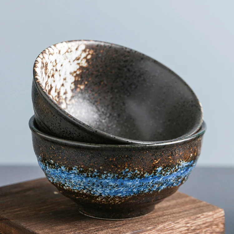 

4.5 Inch Japanese Antique Tableware, Ceramic Porcelain Soup Rice Bowl/