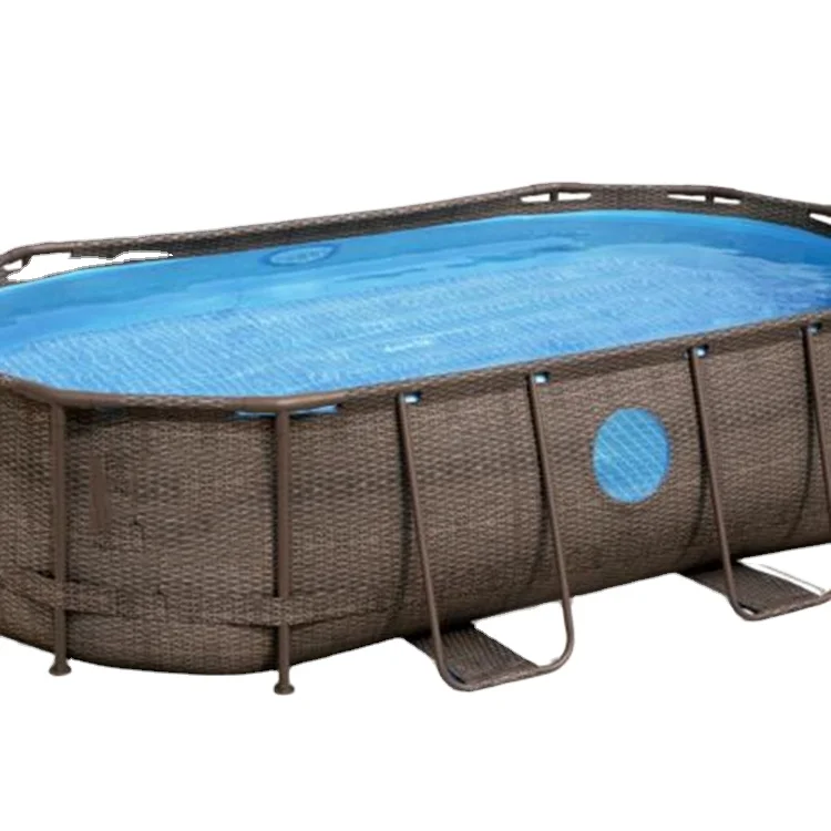 

2021 Factory Direct Large Bracket Swimming Pool Light Blue Outdoor Fish Pond Oversized Summer Kids Fitness Inflatable Summer Poo