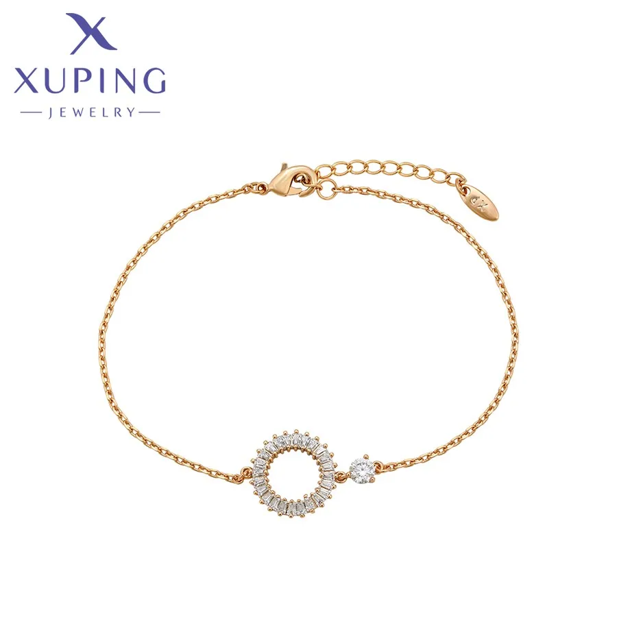 

A00719564 Xuping Exquisite Fashion 18k Gold Diamond Jewelry Bracelet Valentine's Day Gift Women Bracelet