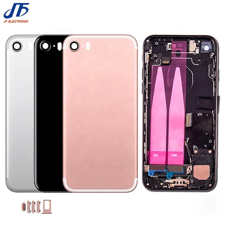 

Battery cover Metal rear door full housing assembly with small parts for iphone 7 plus 7p, Matte black silver gold red rose gold jet black