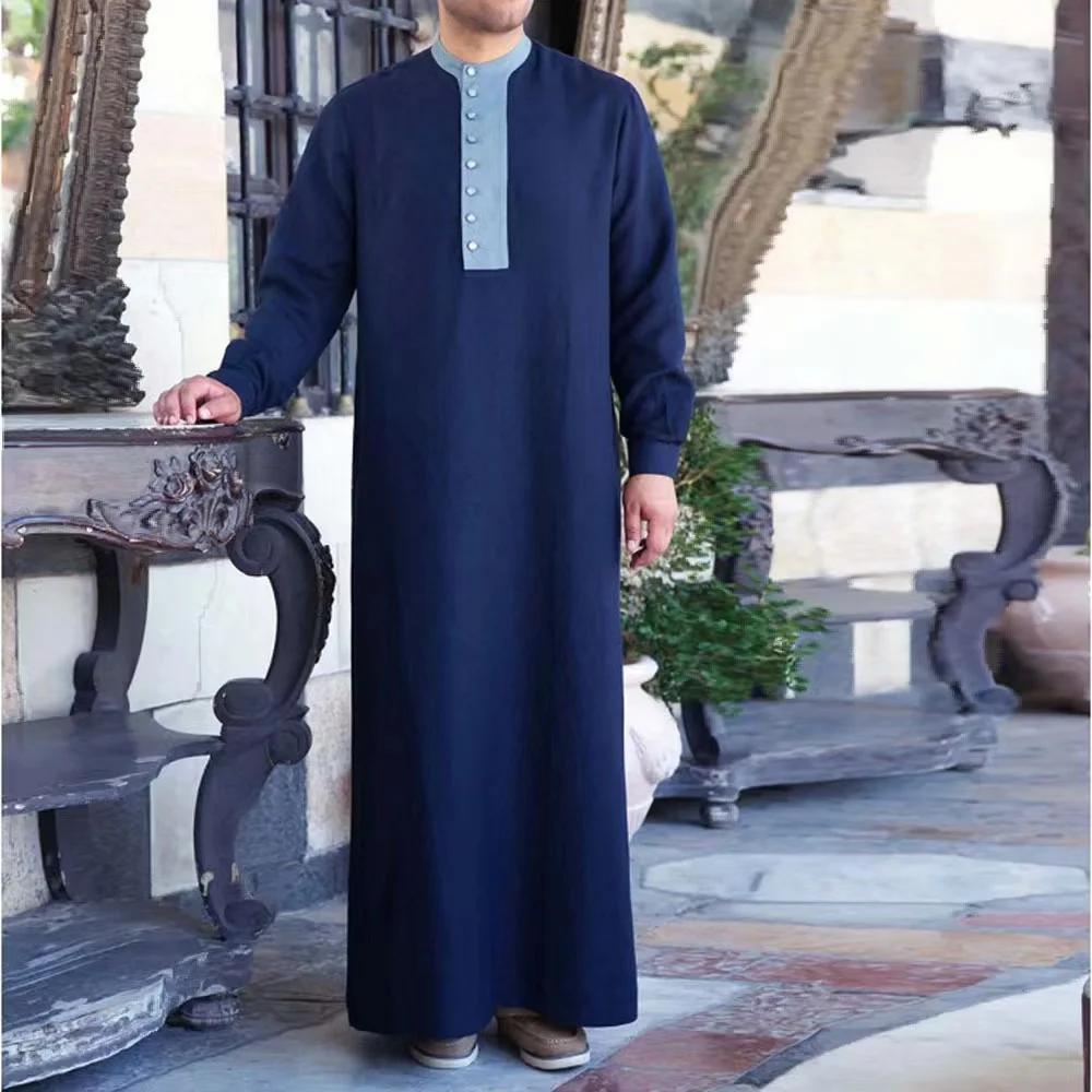 

Wholesale Mixed Color Arab Mens Thobes Saudi Eid Abaya Dubai Short Sleeve Thobe Muslim Large Size Abaya For Men, As pictures