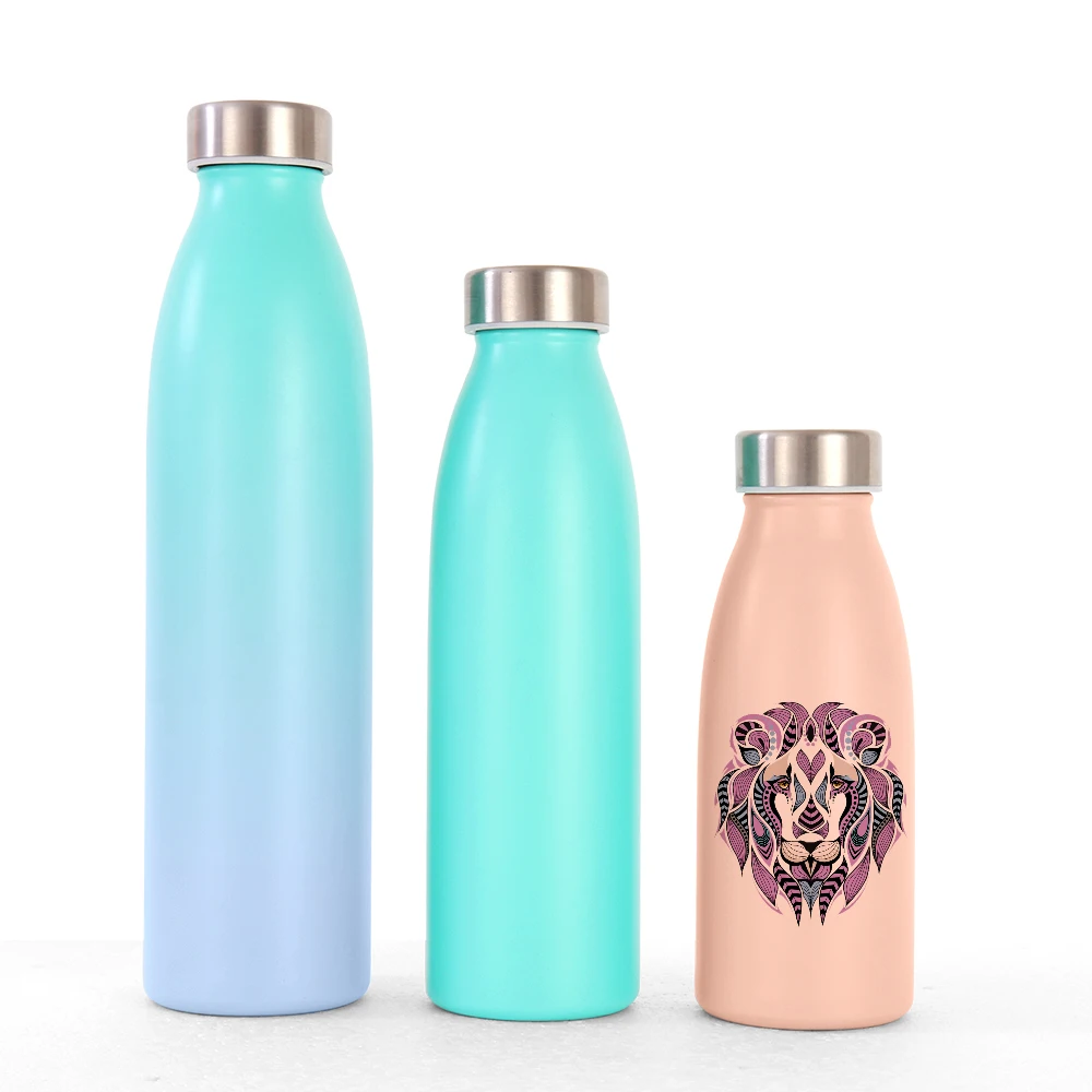 

Large Capacity 450ml Cute Vacuum Straight Cup Unisex Milk Designed Custom Water Bottles, Customized color