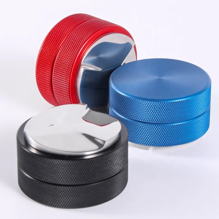 

Aluminum Cover Stainless Steel Base Espresso Coffee Leveler Distributor fits For  Portafilter with Adjustable Depth