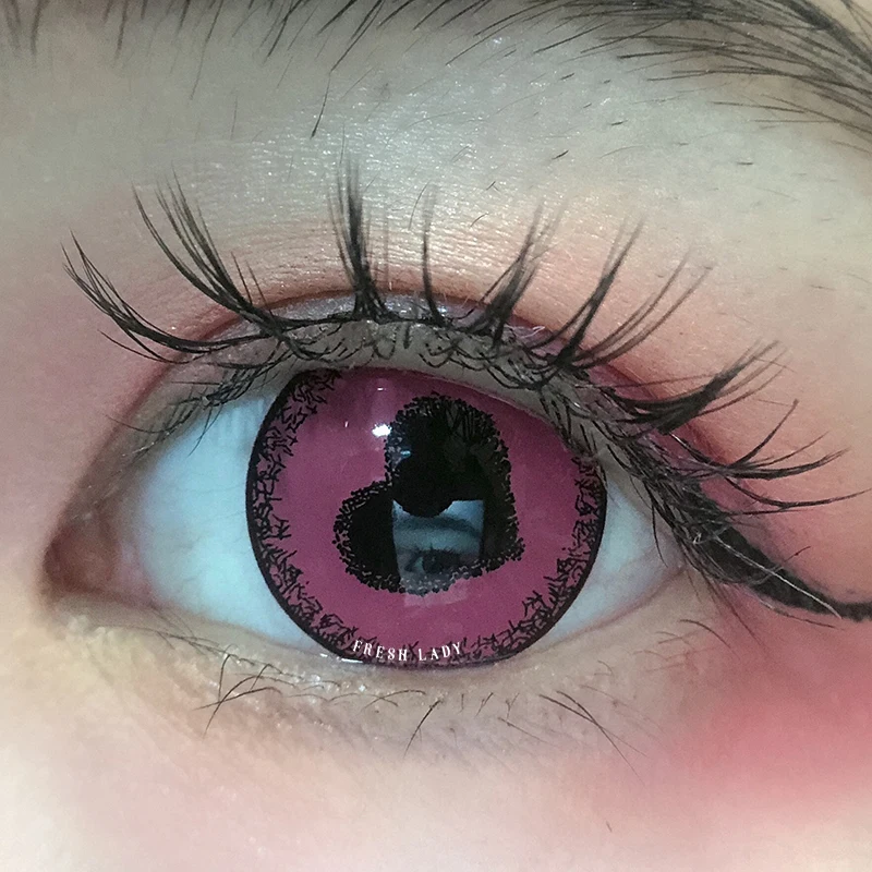 

Fresh Lady wholesale Cosplay heart shape Anime Yandere cosplay contact lens