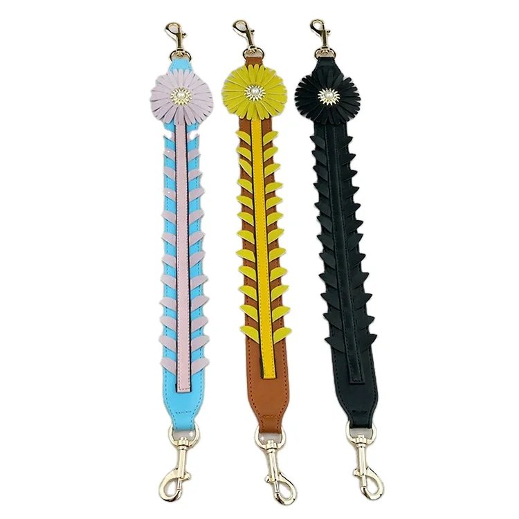 

MeeTee B-S151 Flowers Pearl Wide Bag Accessories Handle Straps, Colorful