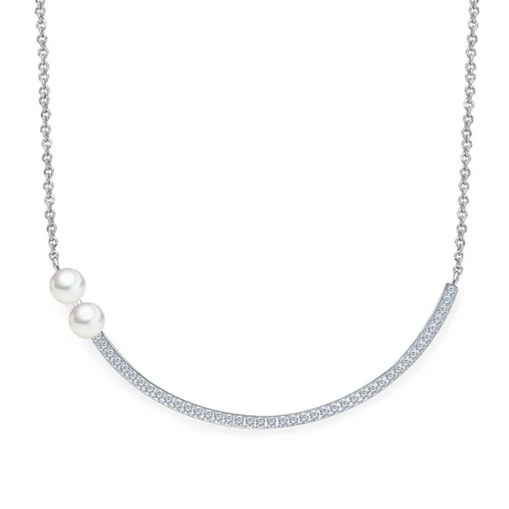 

Factory Direct Sales Contracted Delicate Simple Small Chain Elegant Pearl Necklace For Girls, White