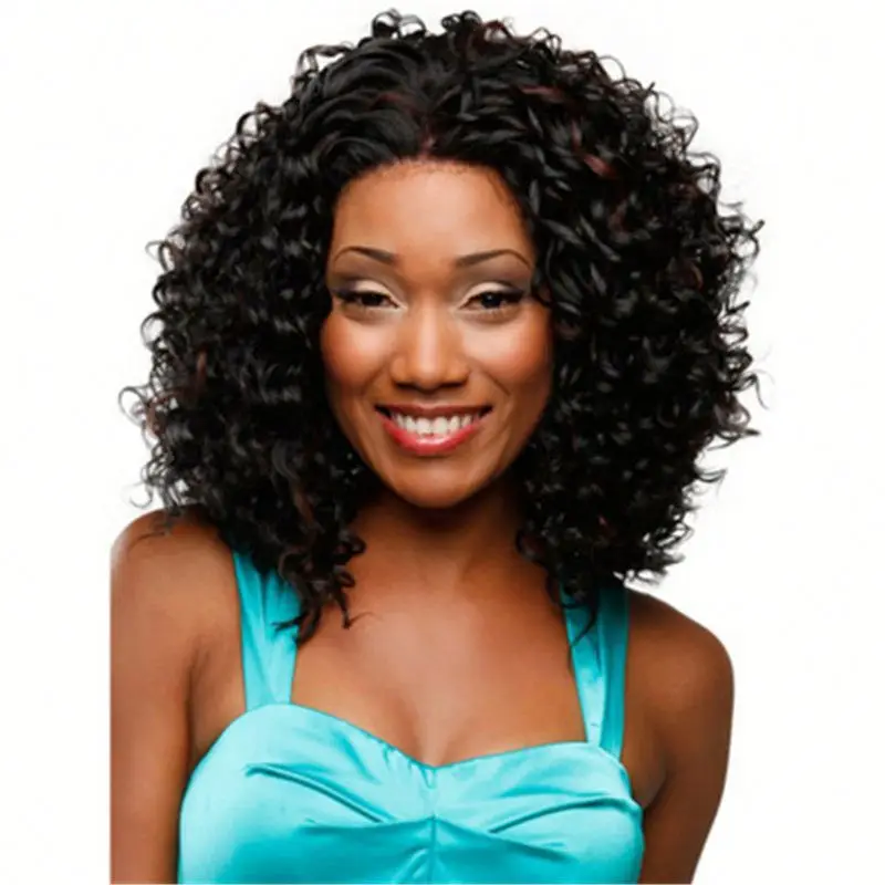 

New women short curly hair wigs classic hot sale style synthetic hair wig