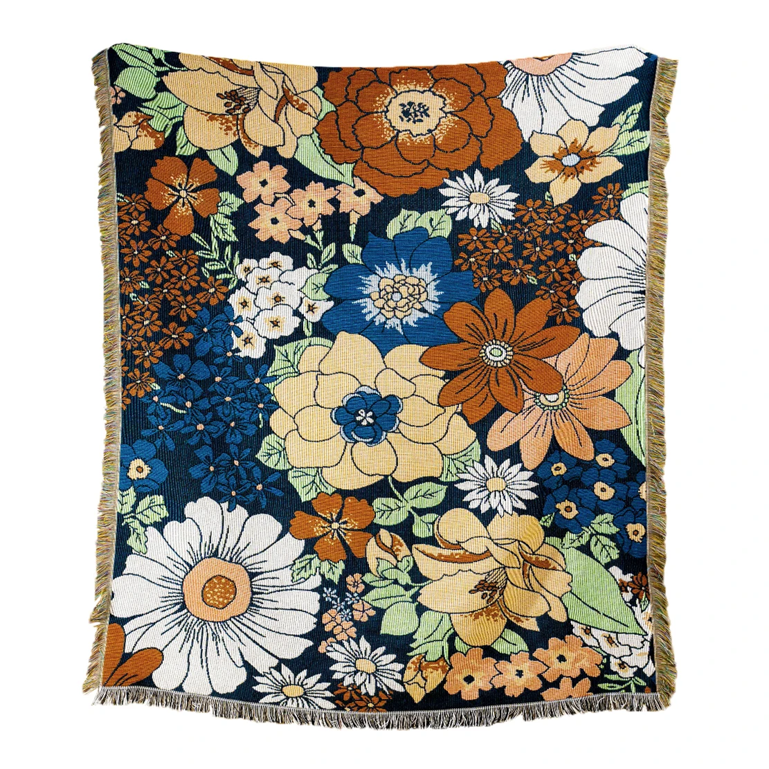 Custom Designed Cotton Blanket Modern Woven Festival Pattern with RTS Tapestry Widely Used for Home Decoration Wearable Blankets