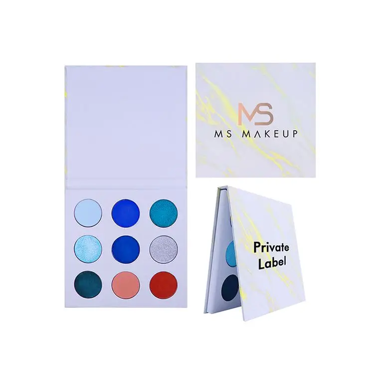 

9 Colors Blue Or Pink Tone Vegan Sombras High Pigment Makeup Glitter Custom Cheap Private Label Eye Shadow Eyeshadow Palette