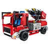 New arrival kids diy block 2 in 1 kit toy rc fire truck