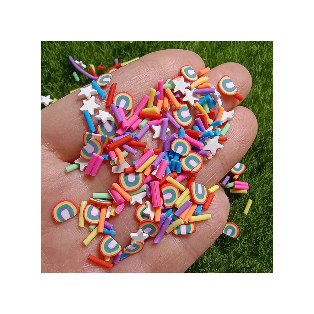 

Colorful Confetti Slice Polymer Clay Sprinkles For DIY Resin Shaker Jewelry Stuff Slime Filling Phone Nail Art Decorations