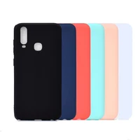

Matte Cell Phone Case for Vivo V15 Pro V11 Y66 Y67 Y85 Y91 Y17 Soft TPU Silicone Cases Solid Candy Color Black Red Back Cover