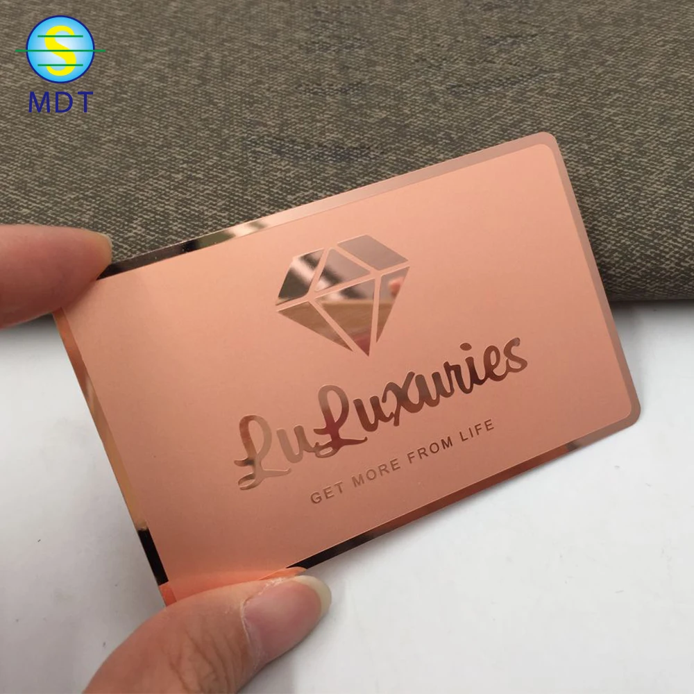 

Rose Gold Metal Business Card