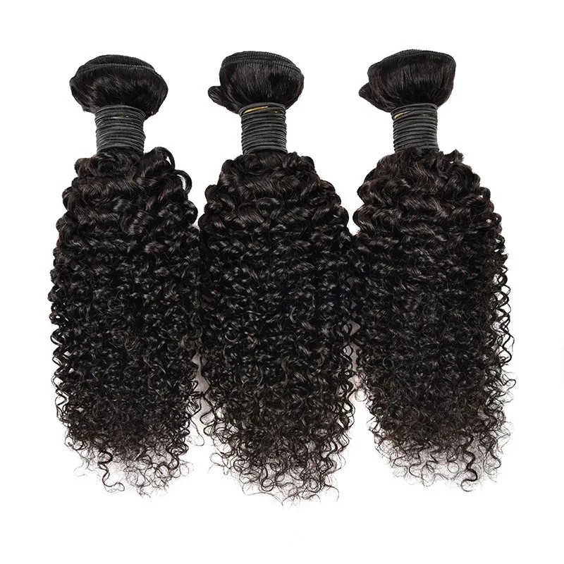 

Factory wholesale direct sales Natural color increases hair volume kinky curly real human hair extensions hair