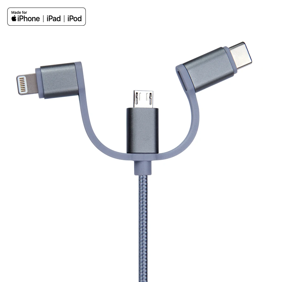 Shenzhen WamaxLink Type C micro Lightning cable charging 3 in 1 usb cable - ANKUX.COM