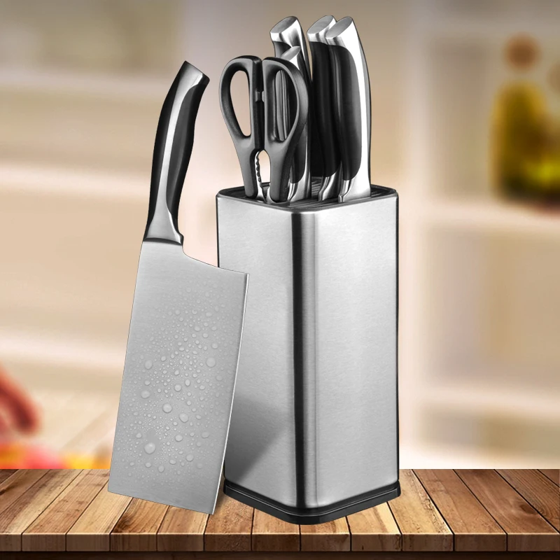 

Stainless Steel holder for kitchen knife set, Sliver