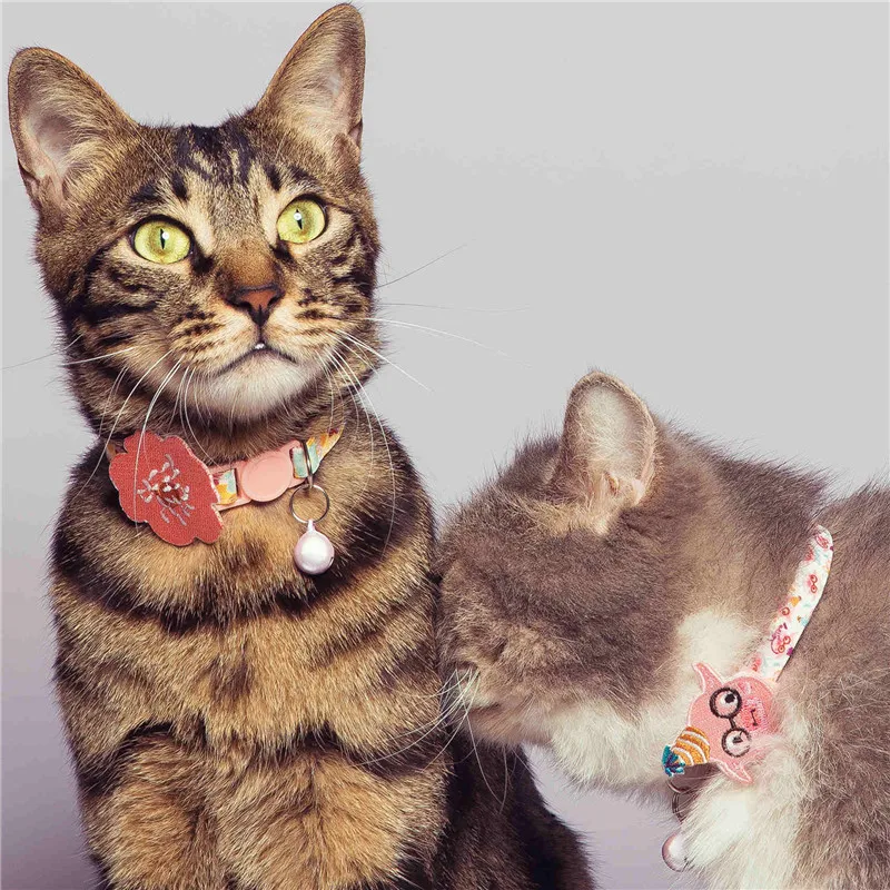 

Adjustable Bowtie Small Dog cat collar with bell, 5 colors