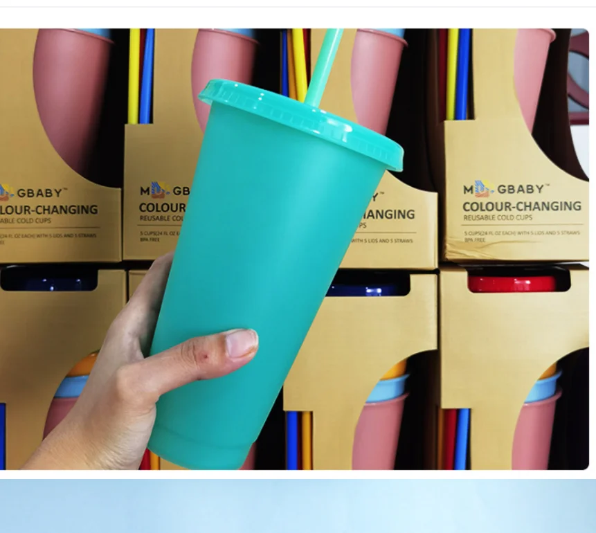 

Eco modern luxury cup reusable other tumbler mug set plastic sublimation drinkware with straw, Support customization