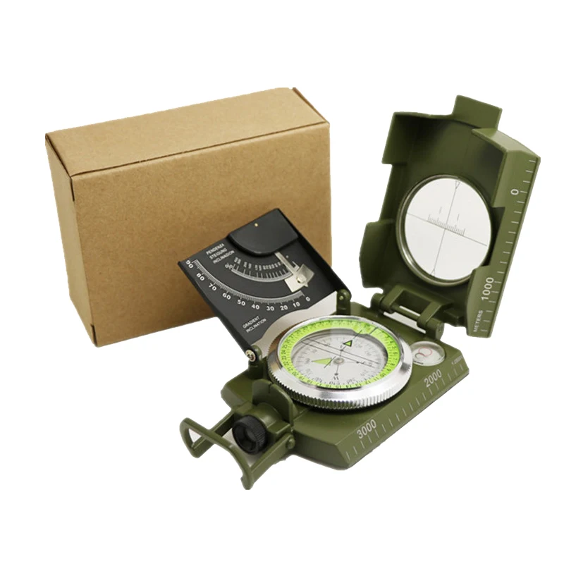 

Wholesale Survival Camping Prismatic Compass Multifunctional Military Compass Brunton Compass