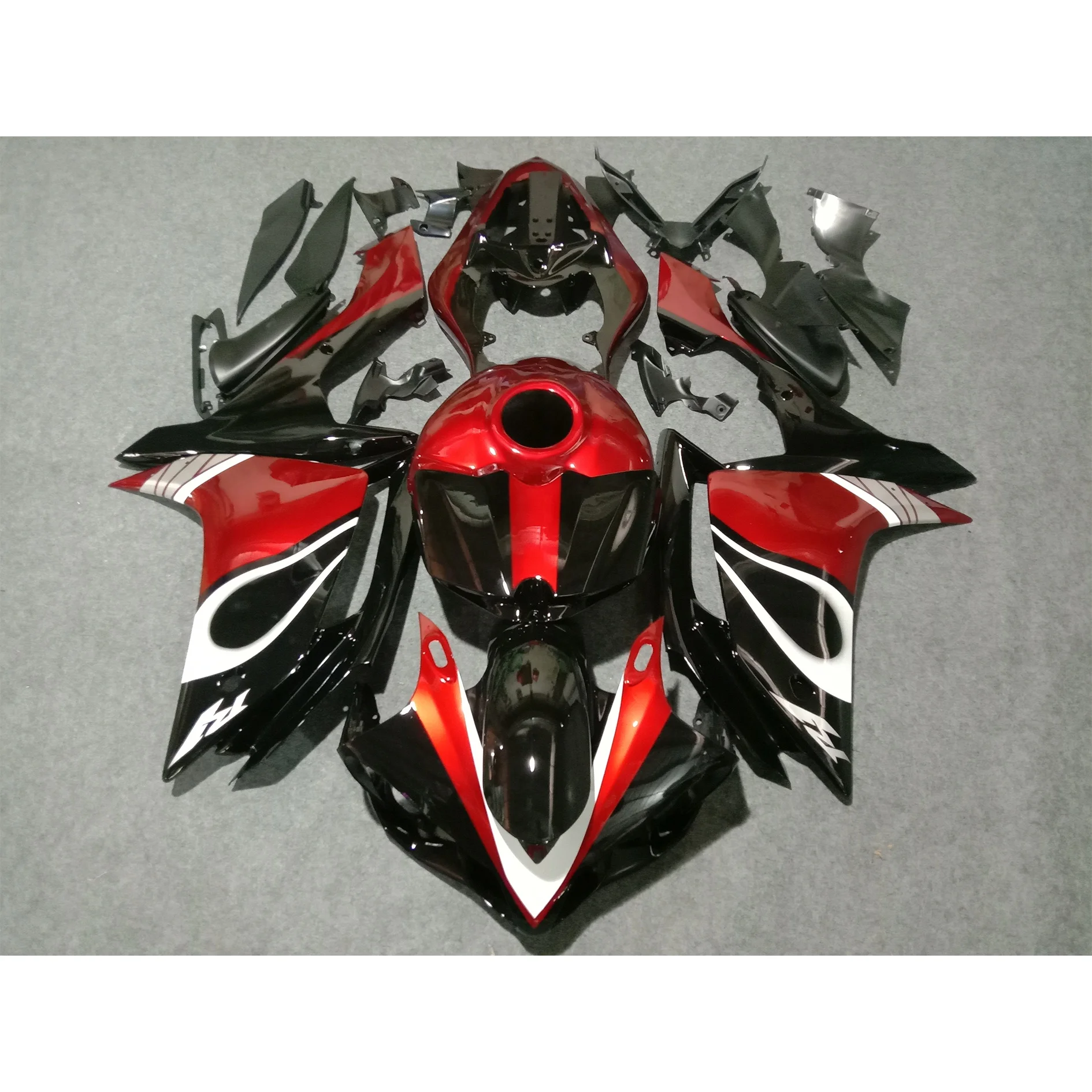

2022 WHSC Motorcycle Accessories For YAMAHA R1 2007-2008 ABS Plastic Fairings Body Kit Red And Black, Pictures shown