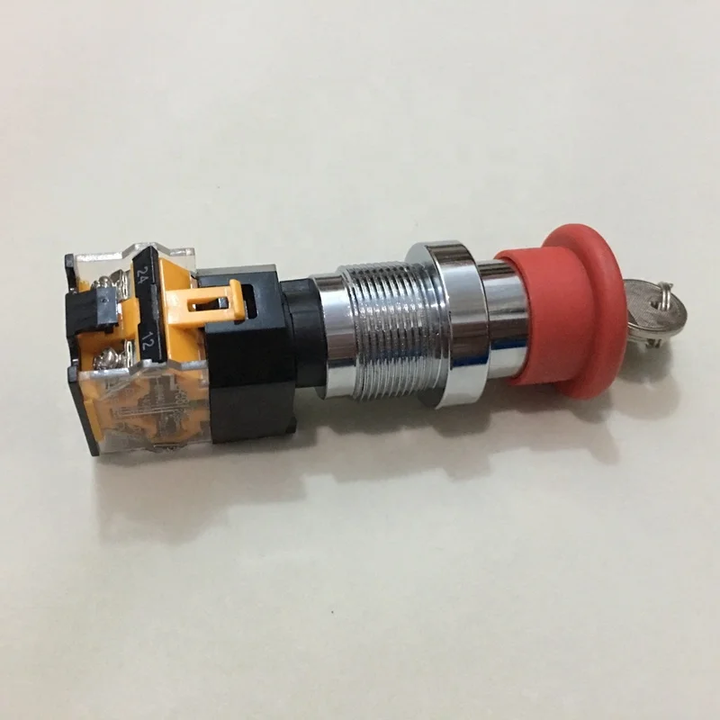 Explosion-proof emergency stop button with key Mushroom Head Lock Emergency Switch Old money