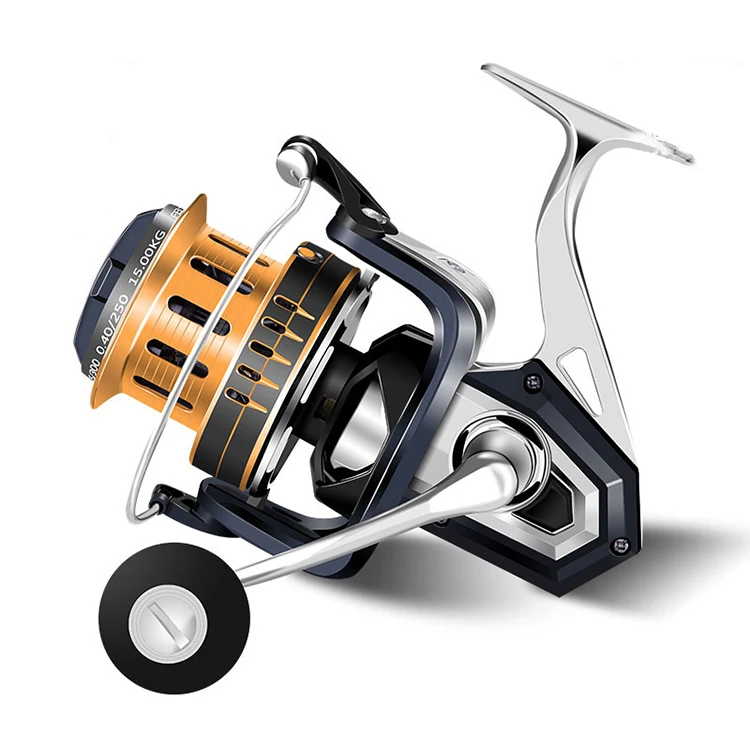 

WEIHE Fishing Reel Spinning Reels 17+1BB 5.0:1/4.7:1 High Speed Gear Ratio Pesca Carp Molinete Light Weight Ultra Smooth Powerf, Black golden
