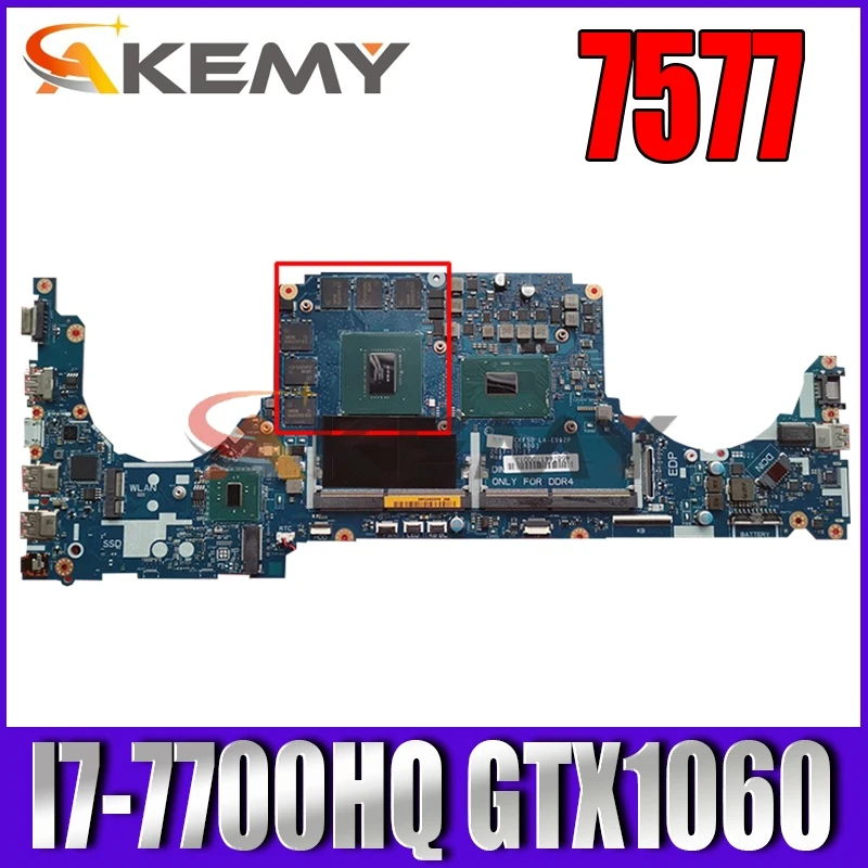 

FOR DELL 7577 Laptop motherboard SR32Q I7-7700HQ CPU with CN-0VPTXG 0VPTXG VPTXG LA-E992P GTX1060 100% working well