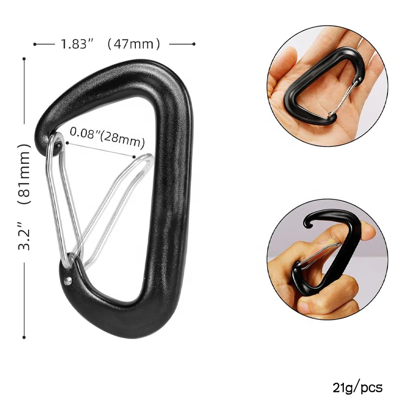 Aluminum Carabiner 5kn for Camping Hammock