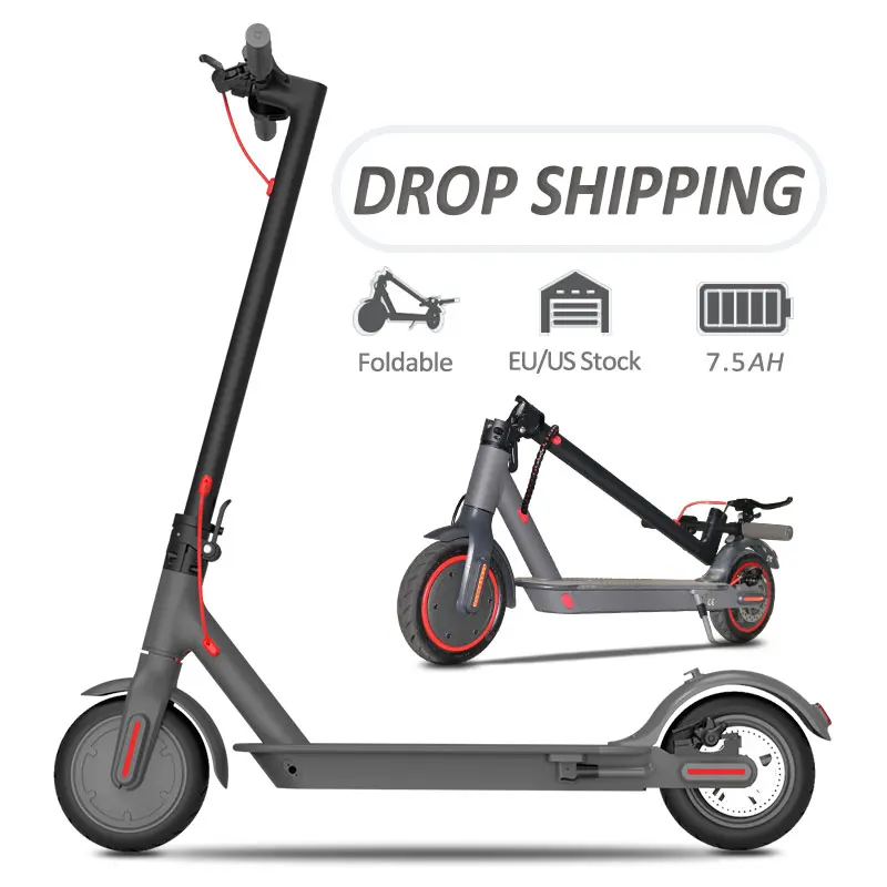 

Dropship Wholesale China 350W UK USA EU Warehouse Folding 2 Two Wheel Foldable Fast Adult E Electric Scooter
