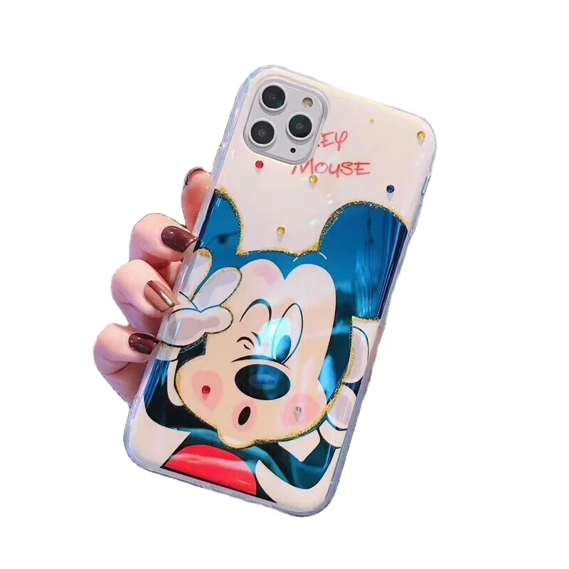 

Cartoon Mickey Minnie Donald Duck Blu-ray Anti-fall Set Mobile Phone Case Shell for iPhone 11 pro