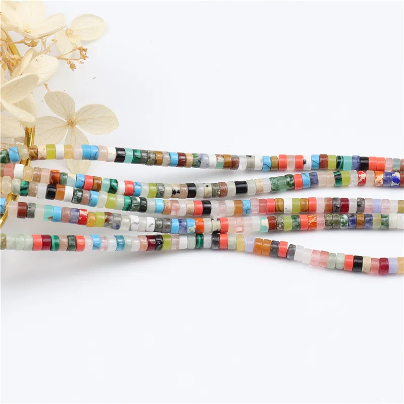 

Ins Hot Bead Spacers 2*4mm Size Spacer Beads Jewelry Making Loose Stone Beads For Bracelet And Necklace DIY, Mixed color