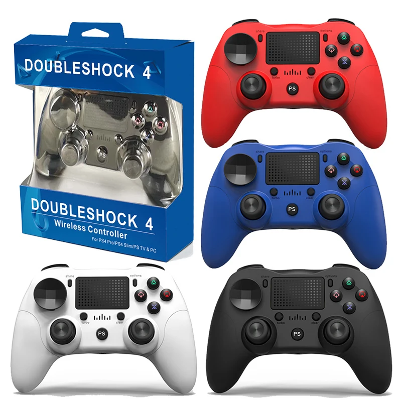 

Wireless Game Controller for PS4/PC/Android Gamepad with 6-axis/Audio Port/Dual Vibration Joystick, Black , red , blue , white