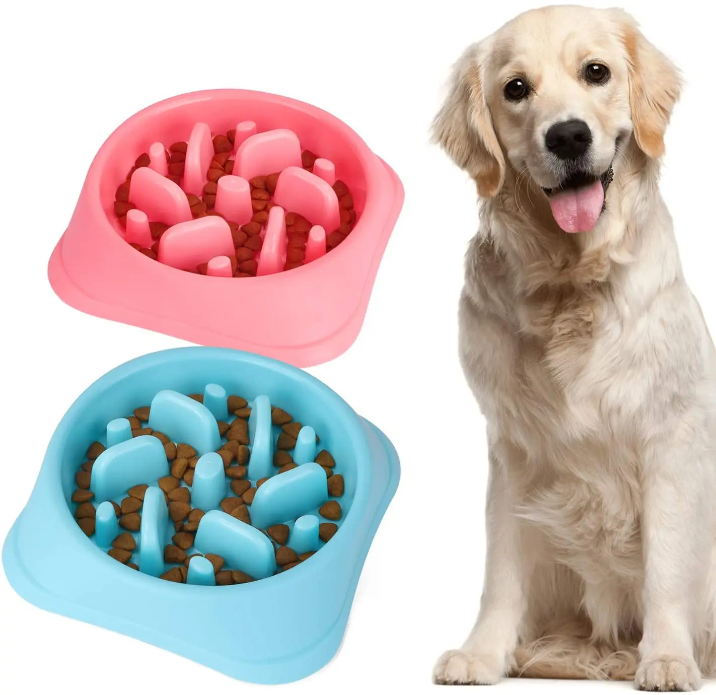 

Wholesale Plastic Travel Personalize Feeding Feed Bowl Pet Dog Slow Food Feeder, Customized color