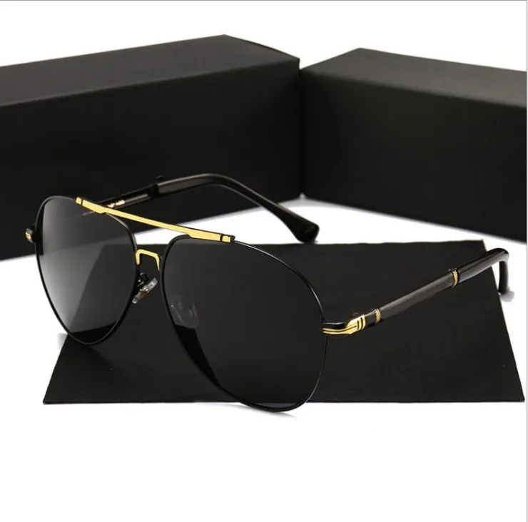 

Luxury Brand Designer Classic Retro High Quality Sports Polarized Sunglasses Men Double Bridge Driving Sun Glasses Custom Logo