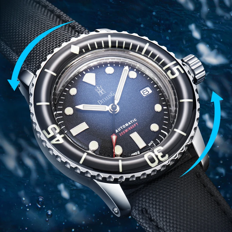 

DITALING Multi Function Casual Luxury 5ATM Waterproof Automatic Men Dive Mechanical Watches