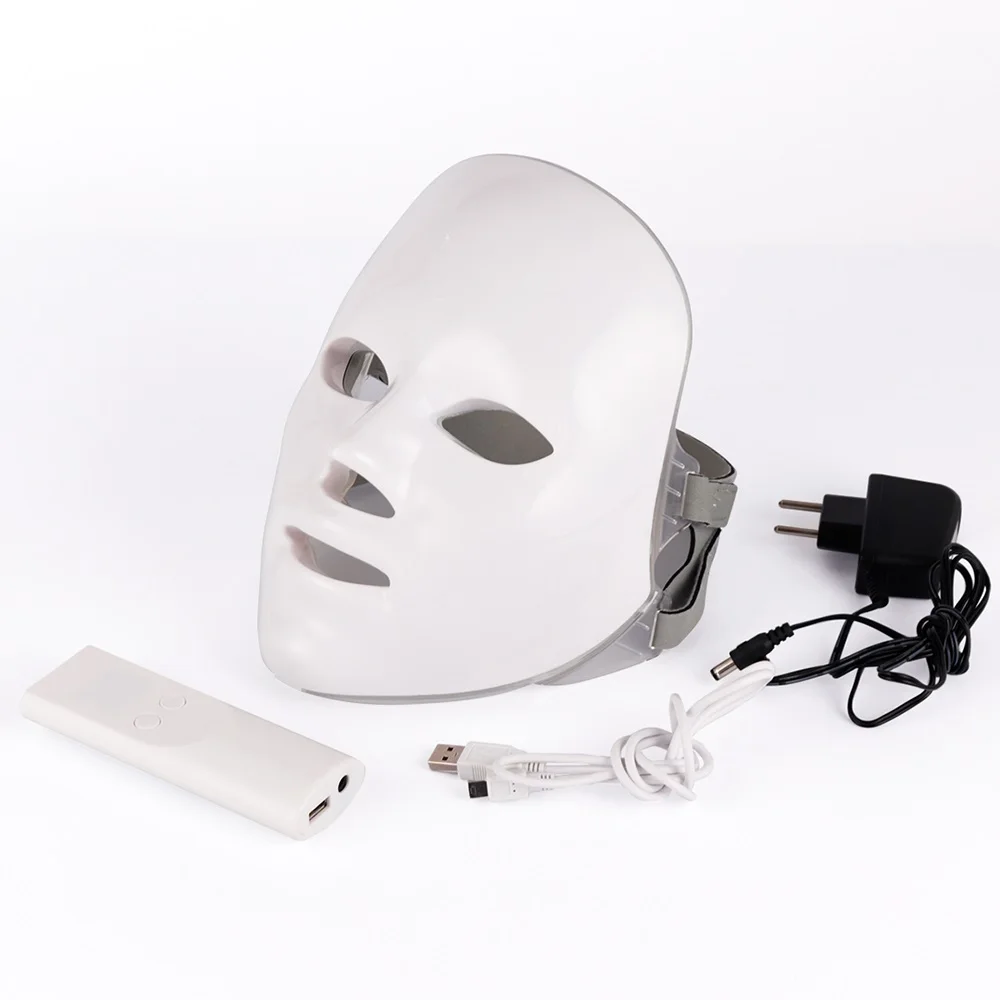 

Red Blue Light 7 Colors LED Facial Mask Photon Therapy Skin Rejuvenation Anti Acne Wrinkle Removal Face Led Beauty Mask