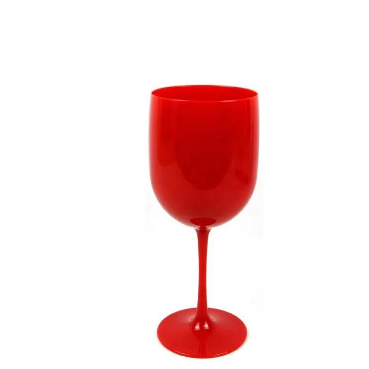 

Hot sale gifts colored plastic wine glasses PP 16oz fancy plastic wine glass