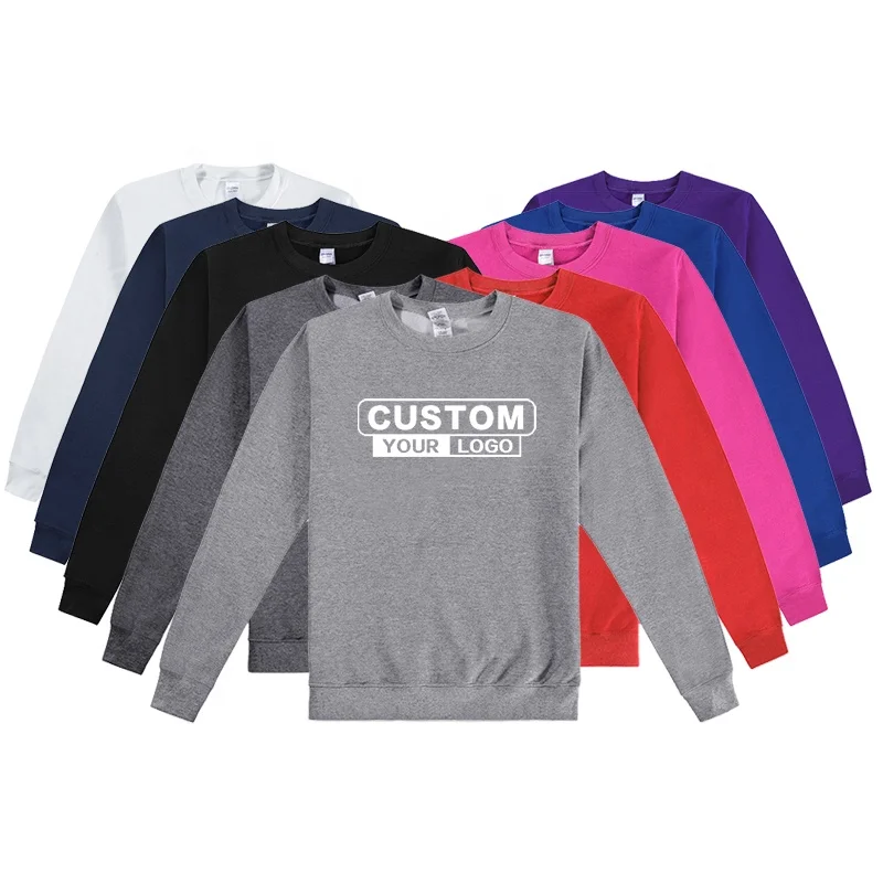 

Custom 100% cotton men crew neck sweatshirt plain jumper men's hoodies sweatshirt, Multi colors