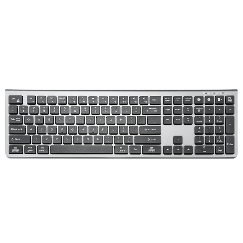 

BT 3.0 keyboard Multi Device Wireless Rechargeable Wireless Laptop keyboard, Grey/black