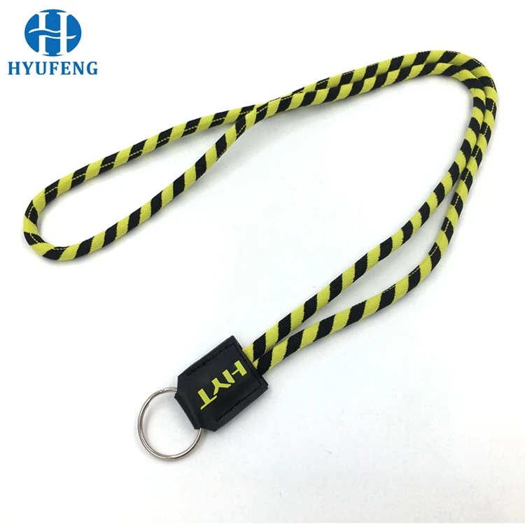 
Custom print logo woven polyester fabric key ID card holder rainbow lanyard with clip/buckle no minimum order 