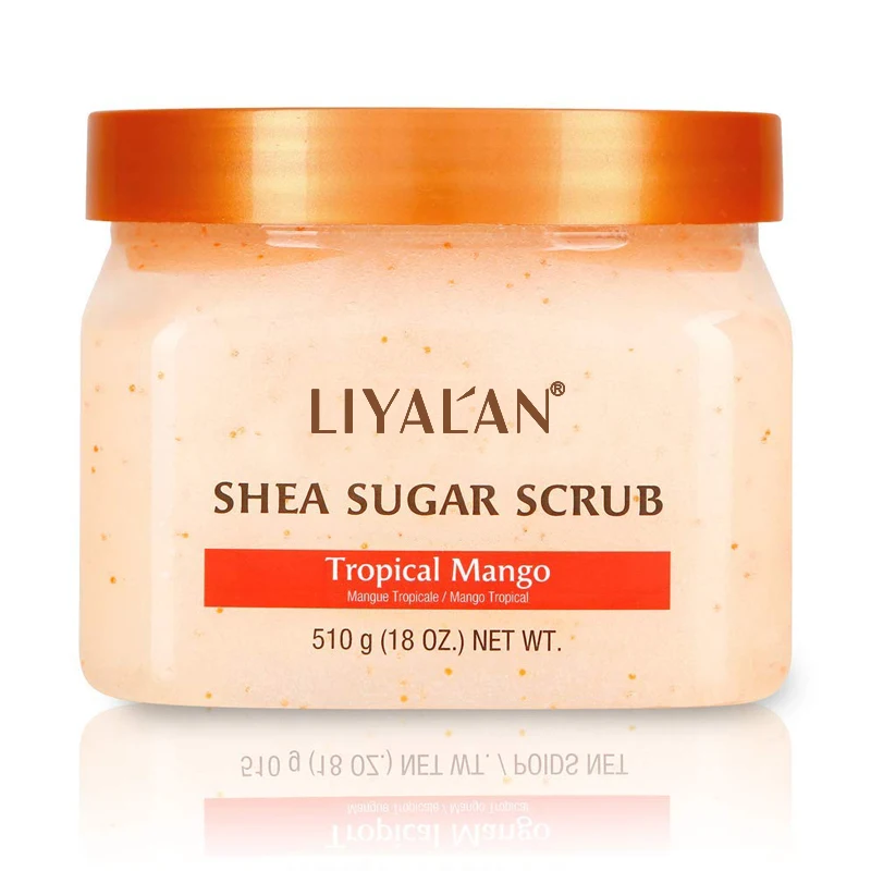 

Private Label Natural Vegan body skin Exfoliating cleansing Whitening Shea Butter Sugar Body Scrub