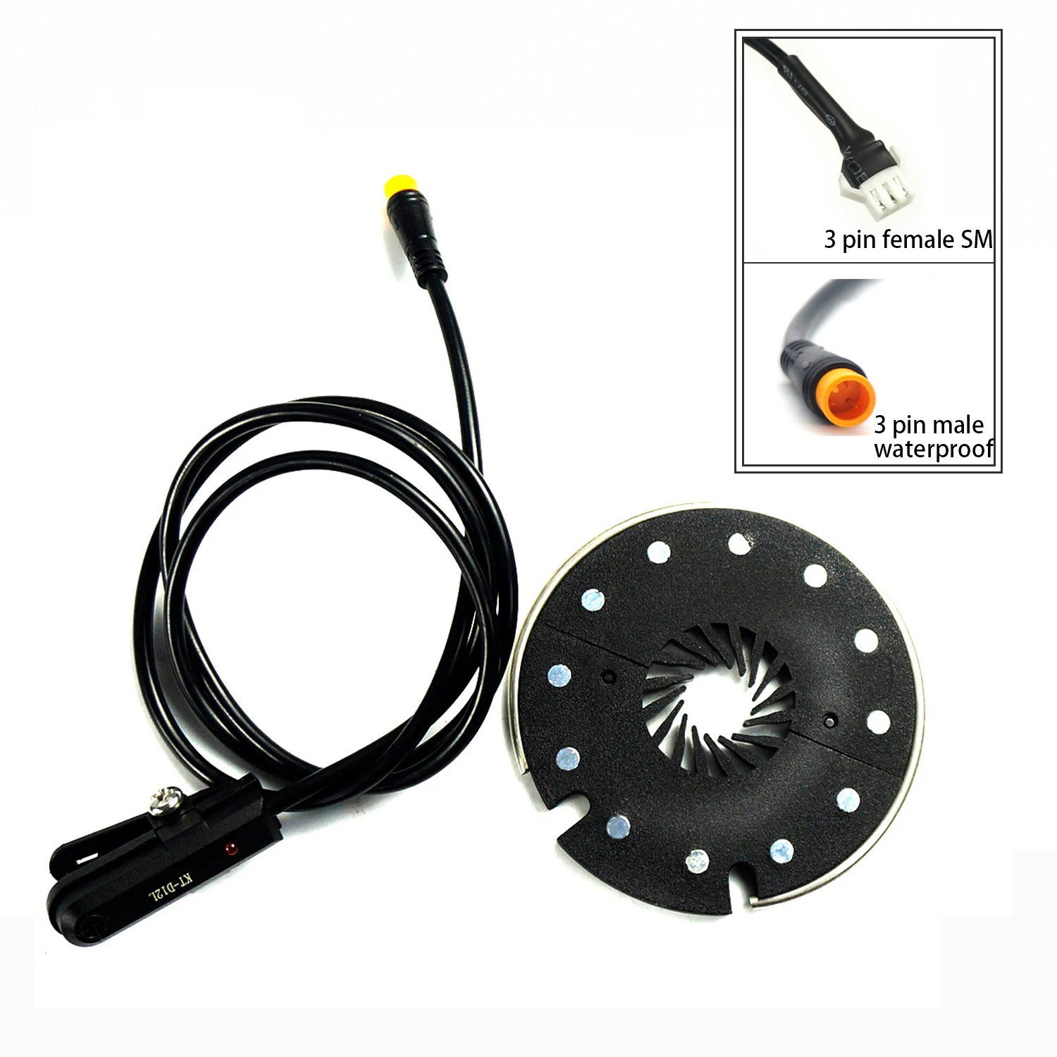 

Greenpedel KT D12L PAS Sensor 12 Magnets Pedal Assist Sensor SM Waterproof Ebike PAS Sensor Electric Bicycle Accessories