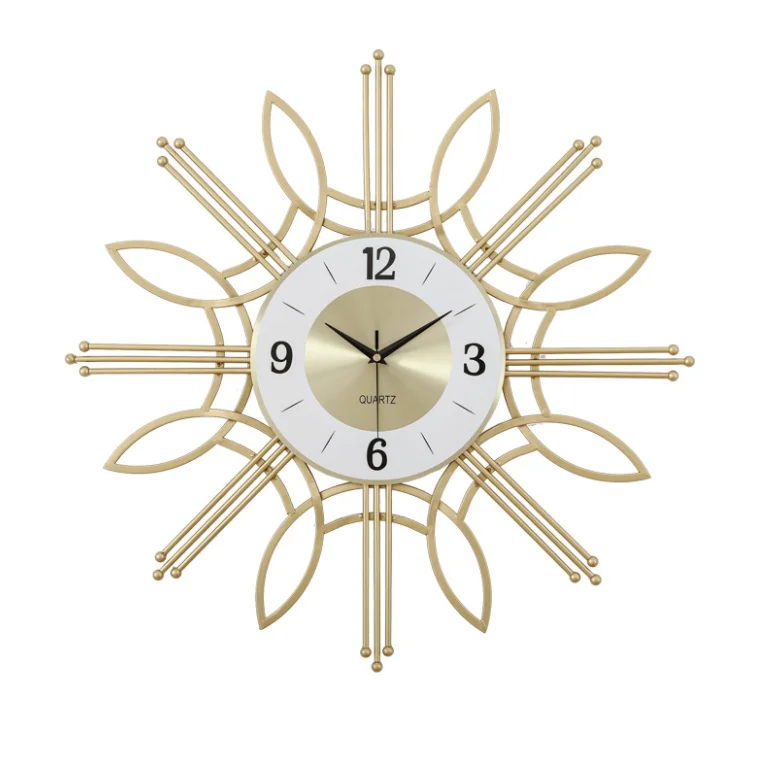 

60cm 2021 Amazon Hot Sale Kitchen Quartz Metal Large Craft Home Decorative Modern Flower Design Wall Clocks Wall Watch Horloge