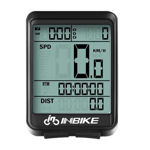 

INBIKE Waterproof Bicycle Computer Wireless moto digital speedometer watches, Black