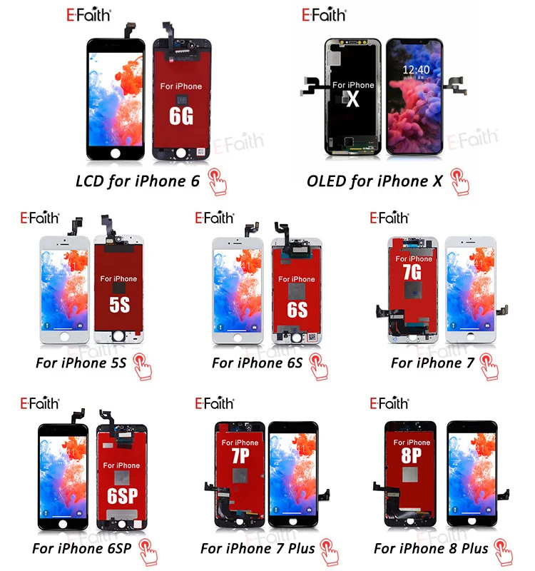 GX EF Flexible OLED LCD Screen Replacement Touch Display for iPhone XS