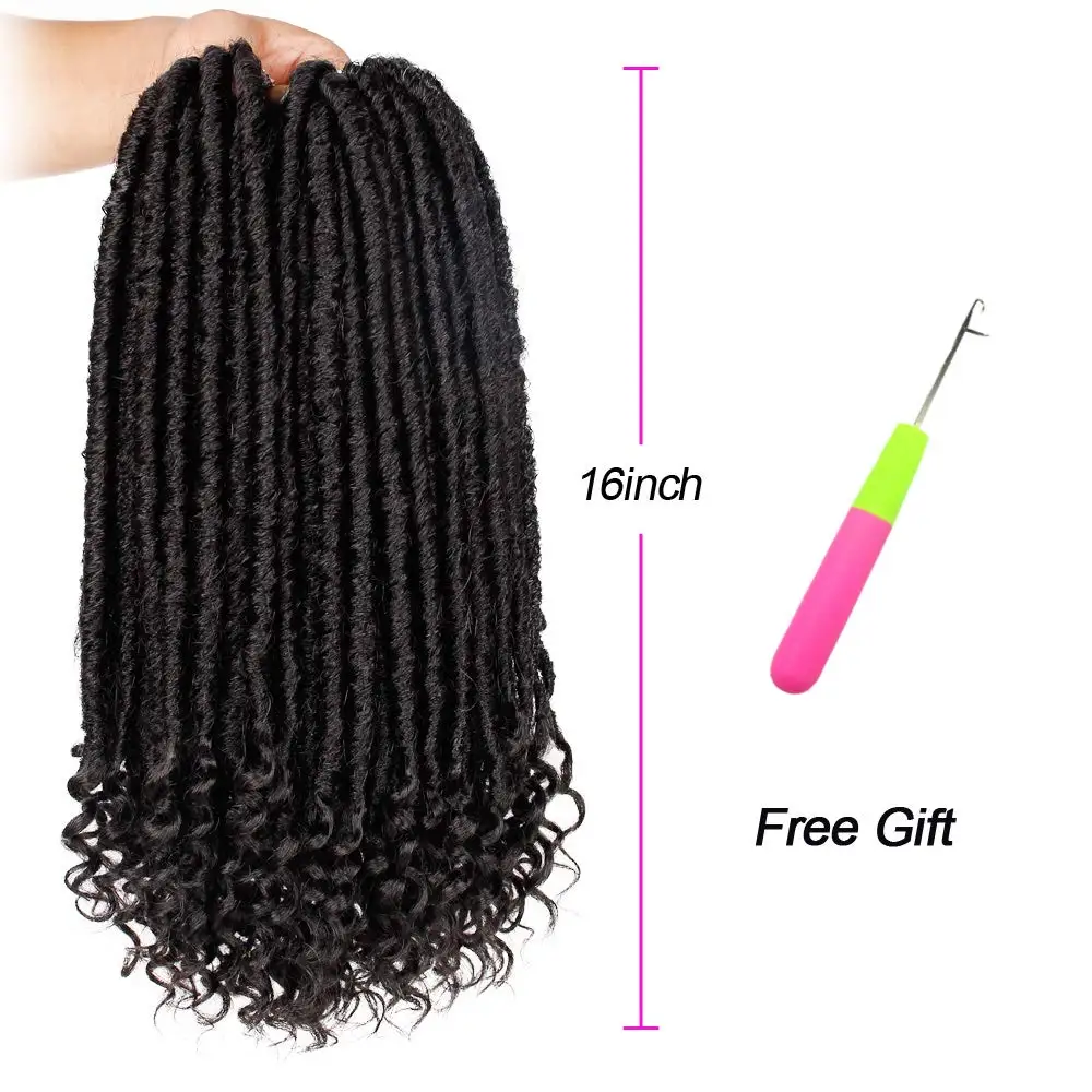 

Wholesale crochet hair vendors pre - looped goddess locs crochet braids crochet braid hair faux locs with curly ends wavy faux