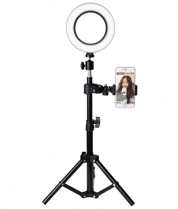 

6 inch LED tri-color ring fill 50cm tripod kit living self-timer RK16 selfie beauty light 3 colors switch