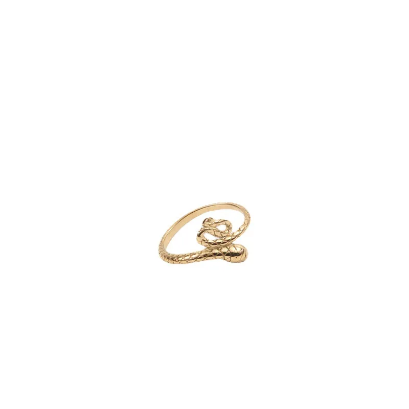 

Waterproof and Non Tarnish Gold Wedding Snake Rings for Couples