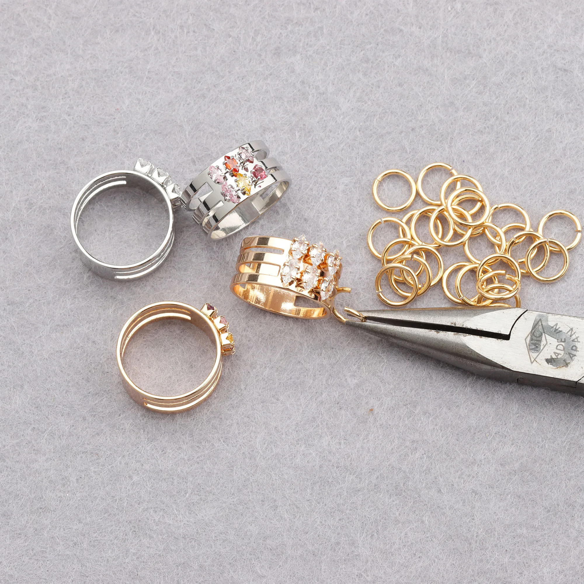 

Simple style 18K gold plated zircon diy ring for women jewelry making accessories,M867,1pcs/lot, Picture shown