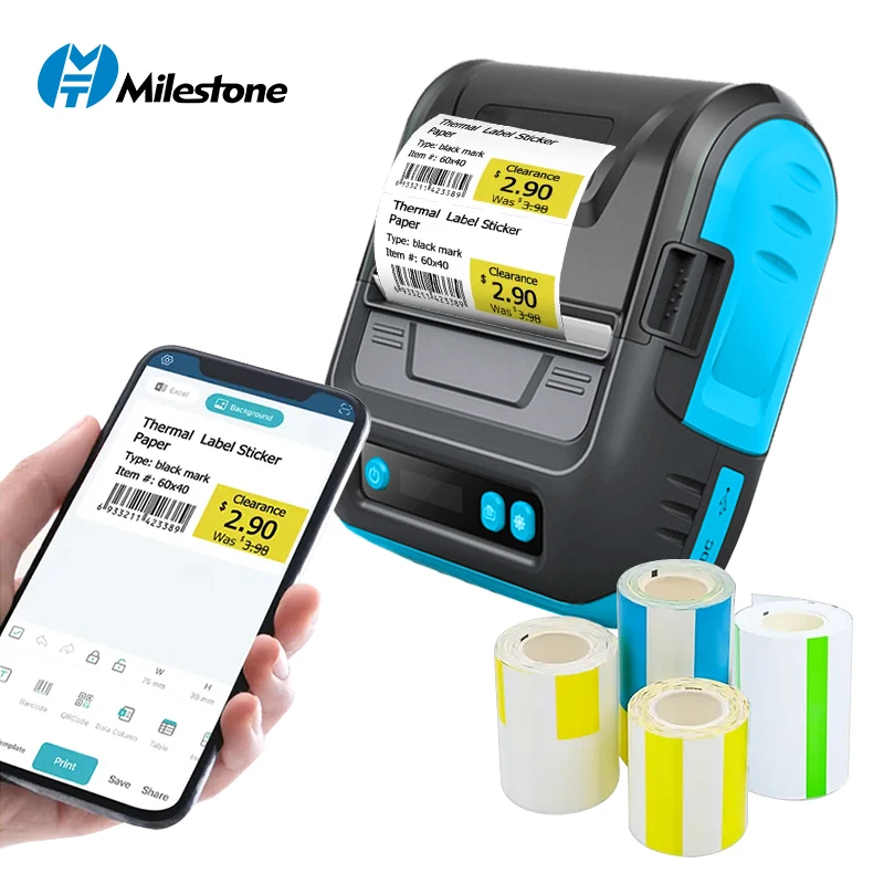 

MHT-P29L 20-80mm wireless barcode print label machine jewelry sets pricetag label sticker printer